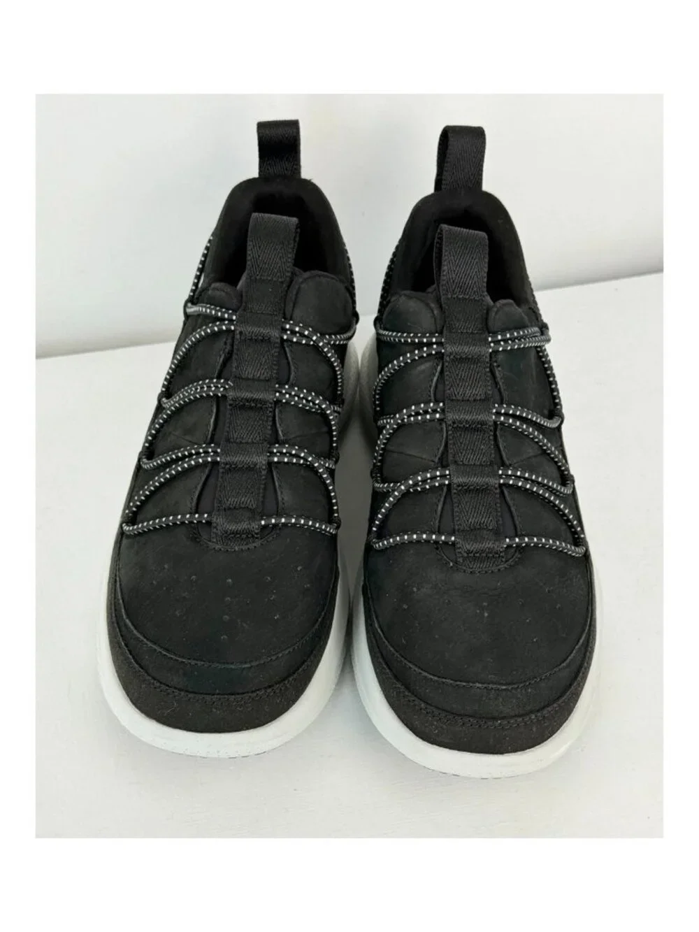 Men's 10 - UGG CA78 Heritage Trainer Nubuck Slip-On Sneaker - Black
